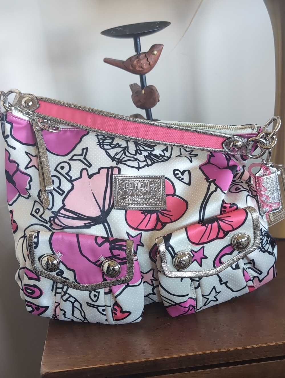 COACH Poppy 🩷 2WAY Multicolor HOBO Shoulder/Crossbody Bag Authentic Y2K